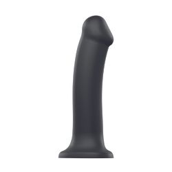 Strap-On-Me - Semi-Realistische Dual Density Buigzame Dildo Zwart M